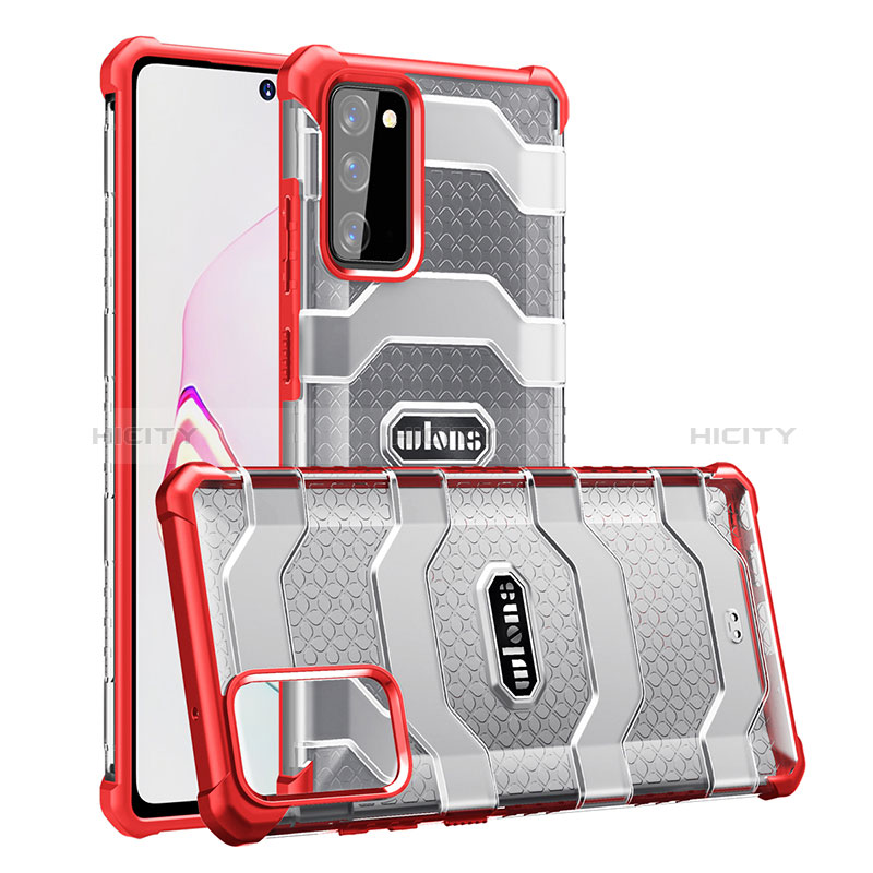 Coque Rebord Contour Silicone et Vitre Transparente Housse Etui WL1 pour Samsung Galaxy S20 FE (2022) 5G Rouge Plus