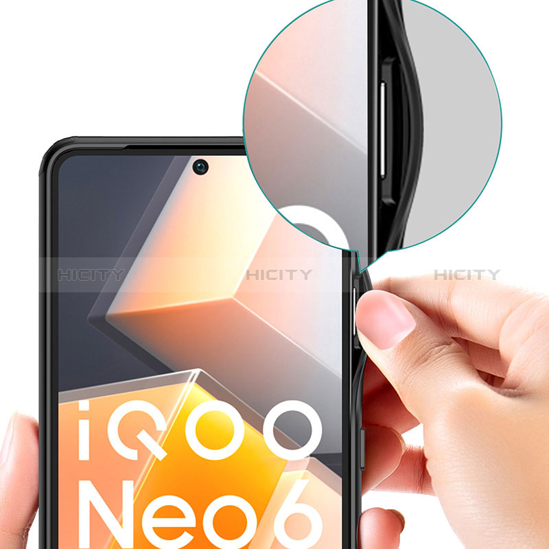 Coque Rebord Contour Silicone et Vitre Transparente Housse Etui WL1 pour Vivo iQOO Neo6 SE 5G Plus