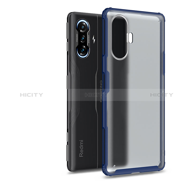 Coque Rebord Contour Silicone et Vitre Transparente Housse Etui WL1 pour Xiaomi Poco F3 GT 5G Bleu Plus