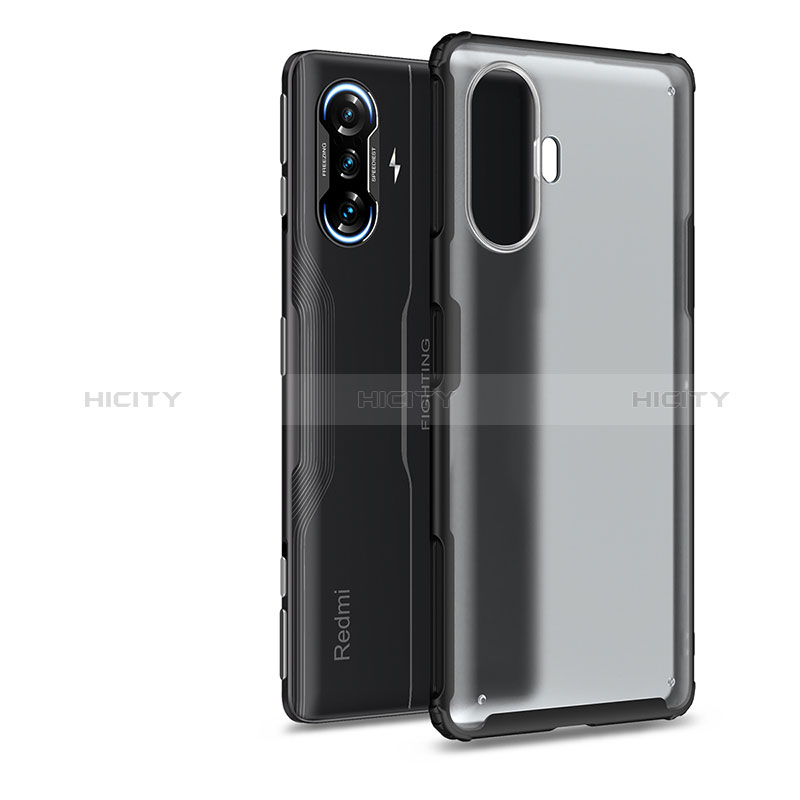 Coque Rebord Contour Silicone et Vitre Transparente Housse Etui WL1 pour Xiaomi Poco F3 GT 5G Noir Plus