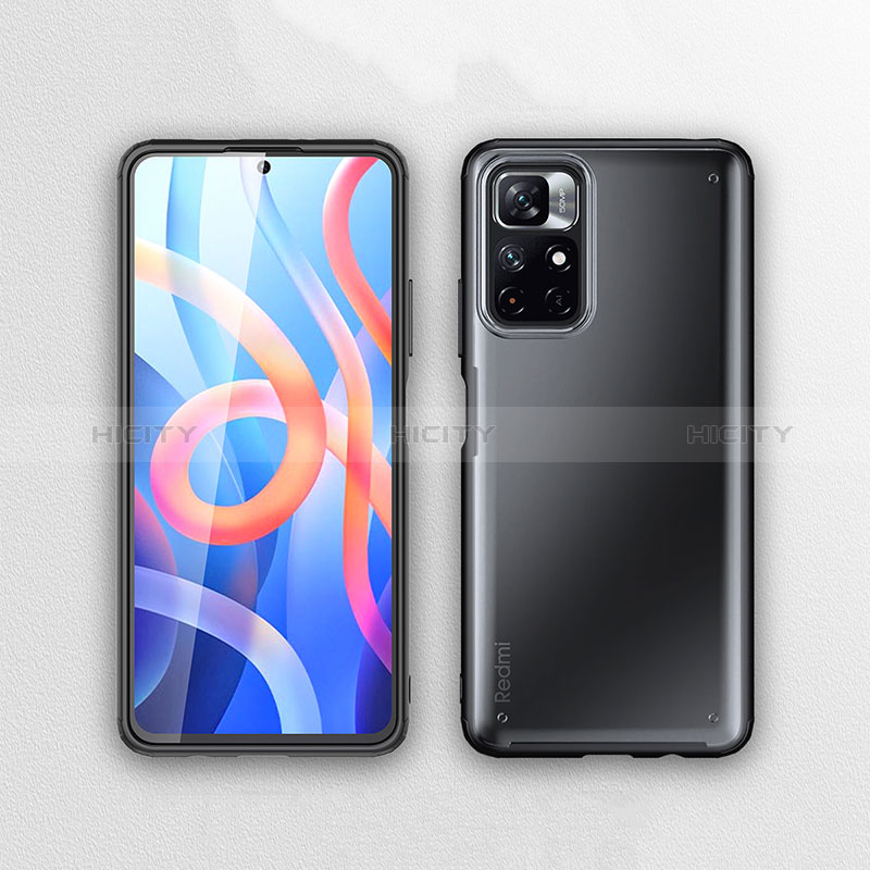 Coque Rebord Contour Silicone et Vitre Transparente Housse Etui WL1 pour Xiaomi Poco M4 Pro 5G Plus