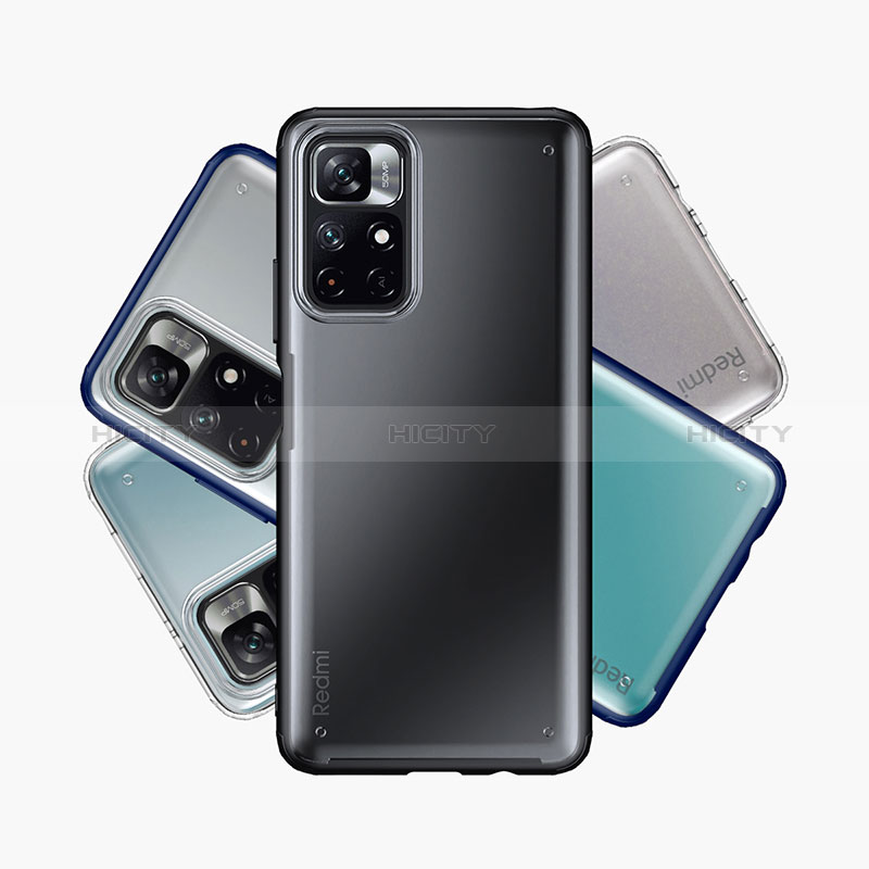 Coque Rebord Contour Silicone et Vitre Transparente Housse Etui WL1 pour Xiaomi Poco M4 Pro 5G Plus