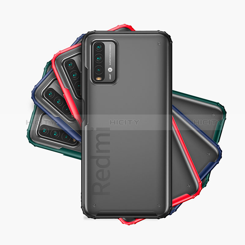 Coque Rebord Contour Silicone et Vitre Transparente Housse Etui WL1 pour Xiaomi Redmi 9 Power Plus