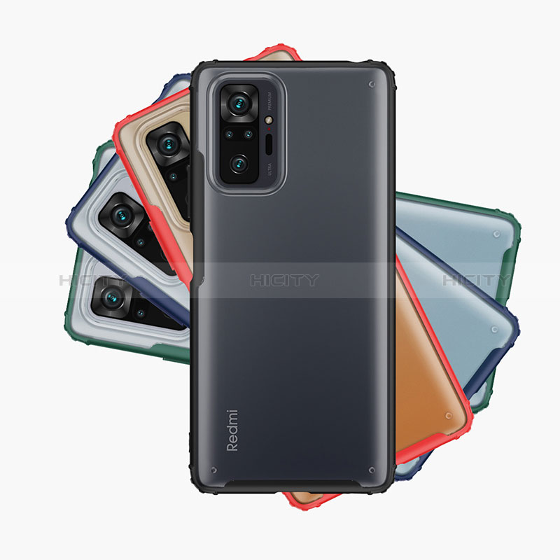 Coque Rebord Contour Silicone et Vitre Transparente Housse Etui WL1 pour Xiaomi Redmi Note 10 Pro 4G Plus