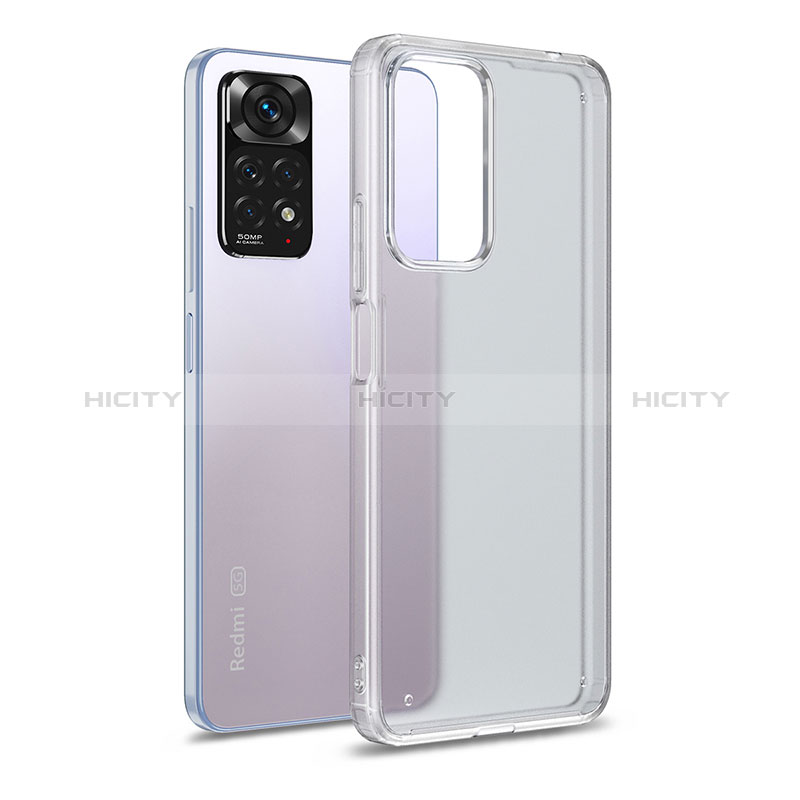 Coque Rebord Contour Silicone et Vitre Transparente Housse Etui WL1 pour Xiaomi Redmi Note 11 Pro 4G Clair Plus