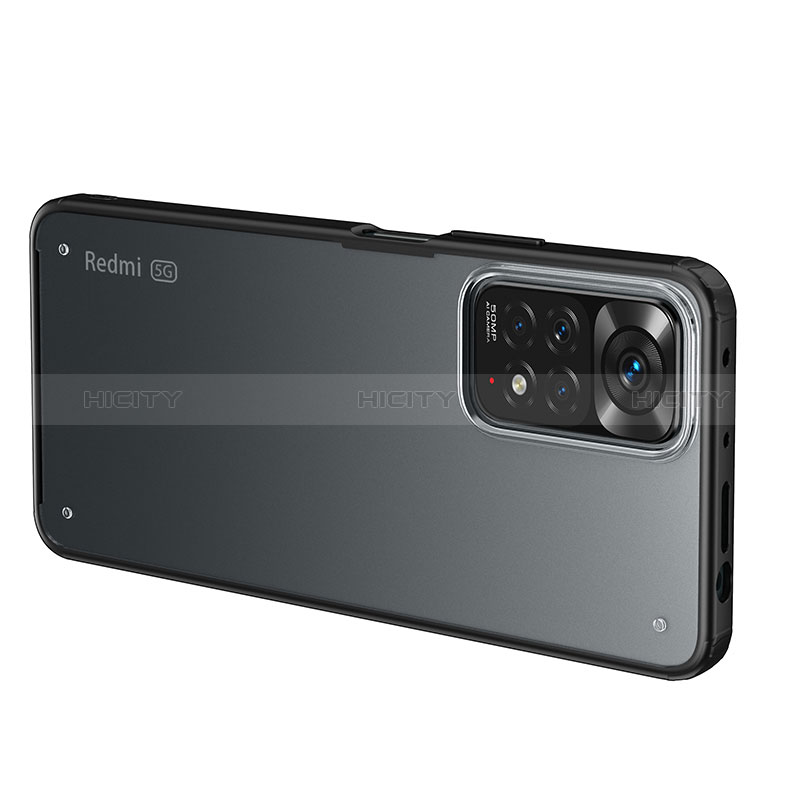 Coque Rebord Contour Silicone et Vitre Transparente Housse Etui WL1 pour Xiaomi Redmi Note 11 Pro 4G Plus