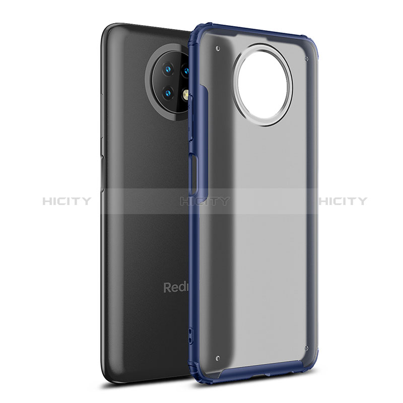 Coque Rebord Contour Silicone et Vitre Transparente Housse Etui WL1 pour Xiaomi Redmi Note 9 5G Bleu Plus