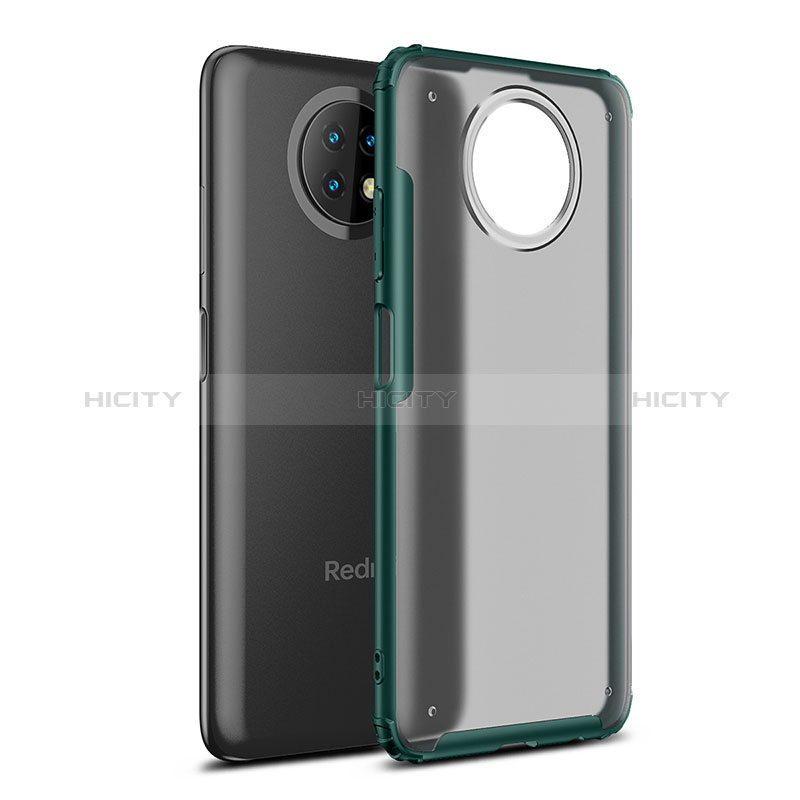 Coque Rebord Contour Silicone et Vitre Transparente Housse Etui WL1 pour Xiaomi Redmi Note 9 5G Vert Plus