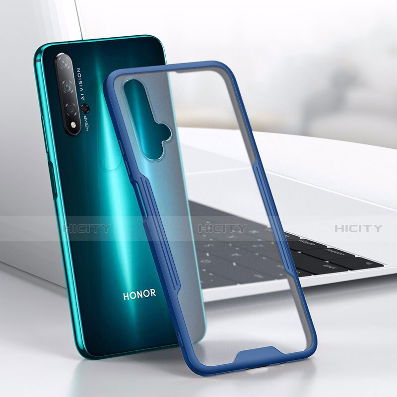 Coque Rebord Contour Silicone et Vitre Transparente Miroir Housse Etui H01 pour Huawei Honor 20 Plus