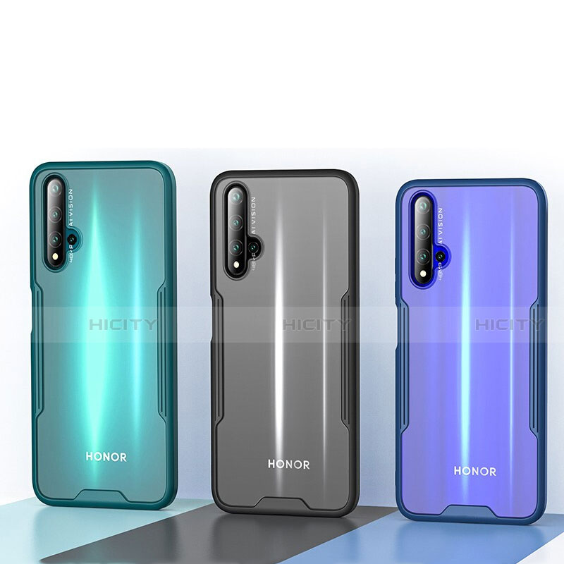 Coque Rebord Contour Silicone et Vitre Transparente Miroir Housse Etui H01 pour Huawei Honor 20 Plus