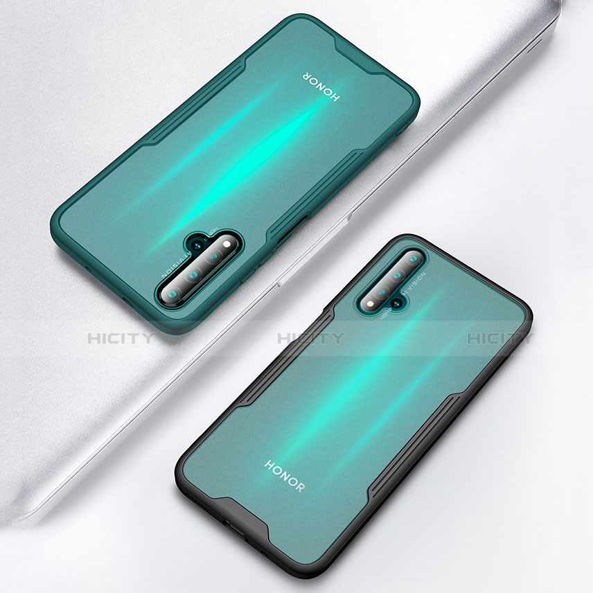 Coque Rebord Contour Silicone et Vitre Transparente Miroir Housse Etui H01 pour Huawei Honor 20 Plus