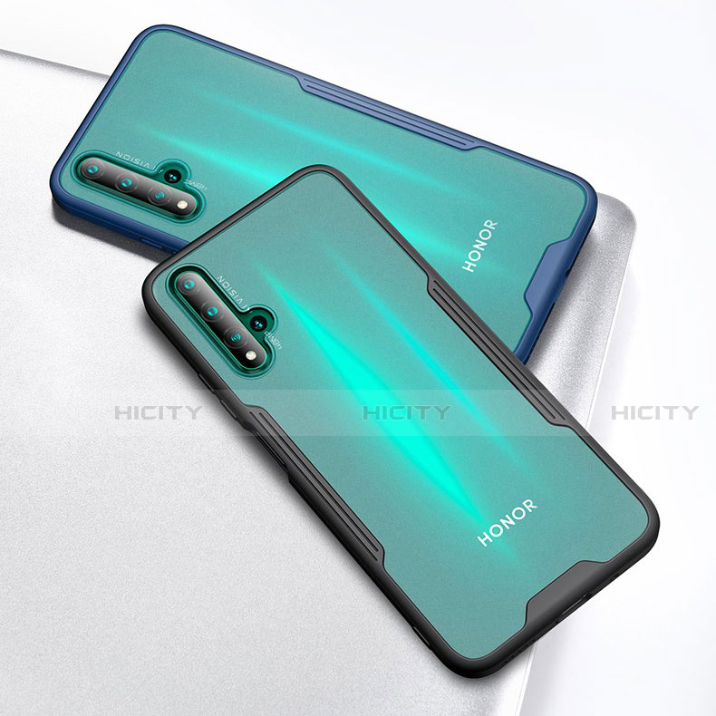 Coque Rebord Contour Silicone et Vitre Transparente Miroir Housse Etui H01 pour Huawei Honor 20 Plus