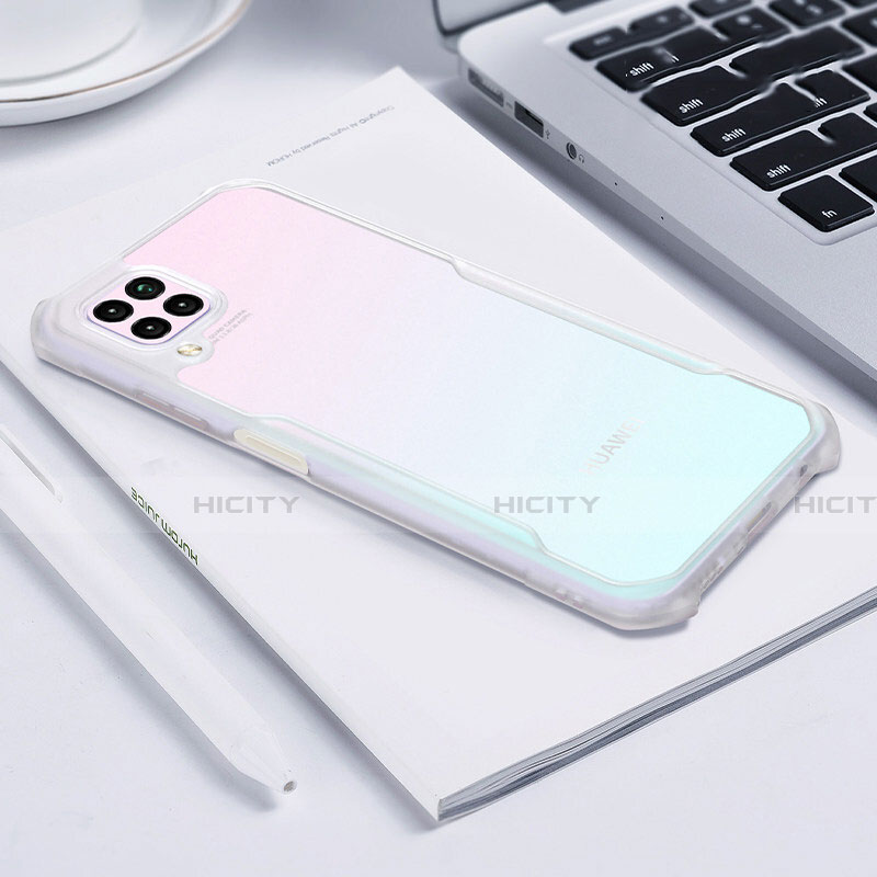 Coque Rebord Contour Silicone et Vitre Transparente Miroir Housse Etui H01 pour Huawei Nova 6 SE Clair Plus