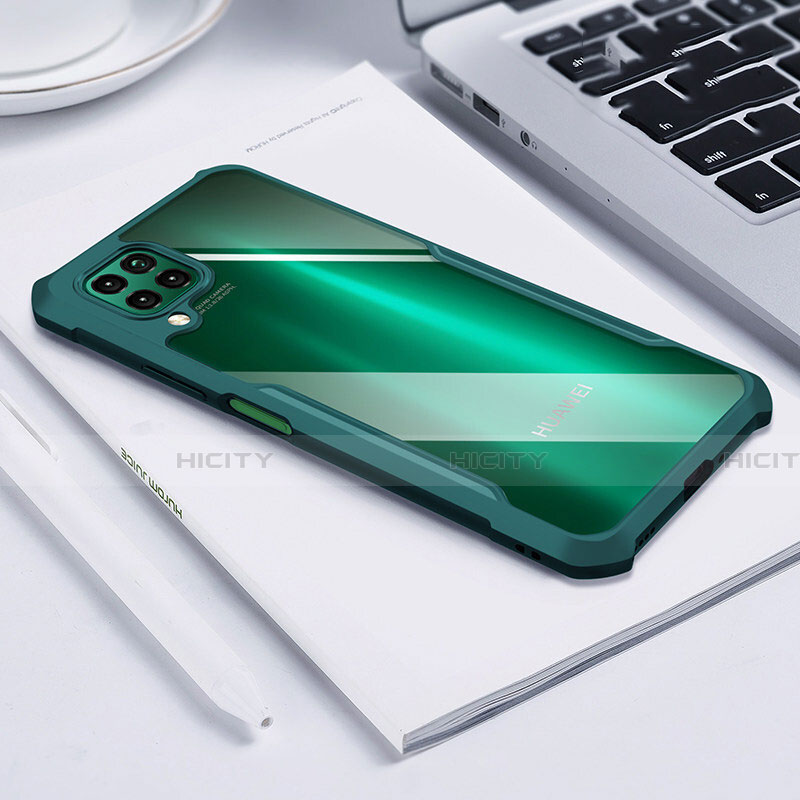 Coque Rebord Contour Silicone et Vitre Transparente Miroir Housse Etui H01 pour Huawei Nova 6 SE Vert Plus