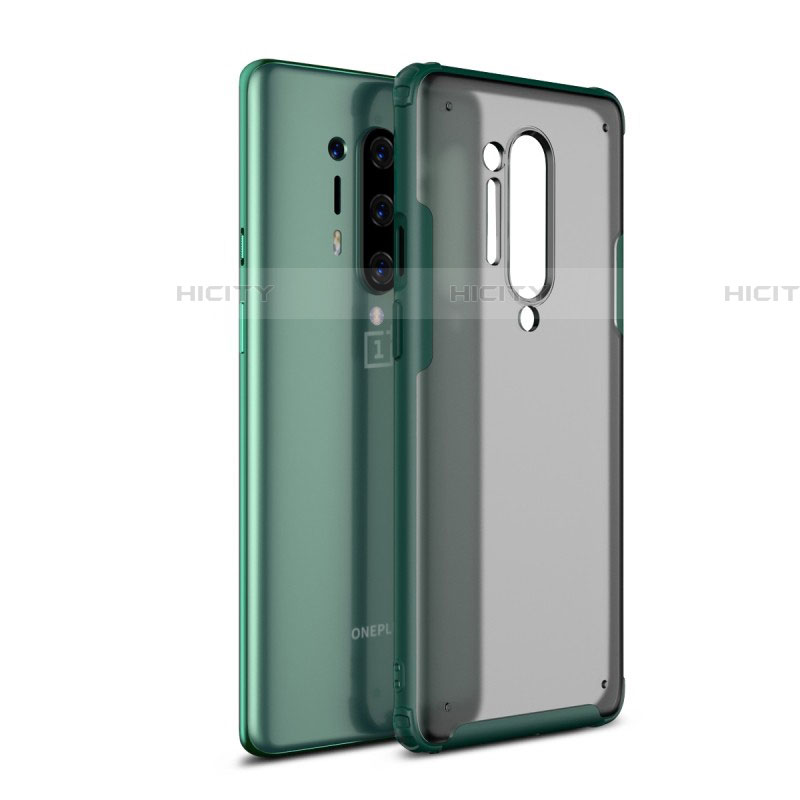 Coque Rebord Contour Silicone et Vitre Transparente Miroir Housse Etui H01 pour OnePlus 8 Pro Plus