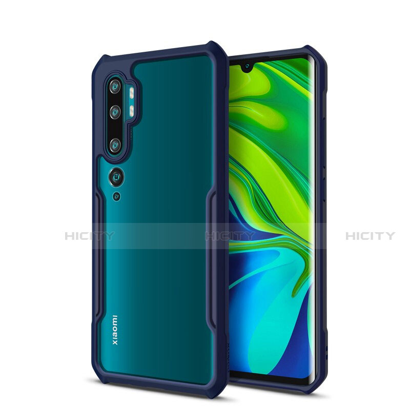 Coque Rebord Contour Silicone et Vitre Transparente Miroir Housse Etui H01 pour Xiaomi Mi Note 10 Plus