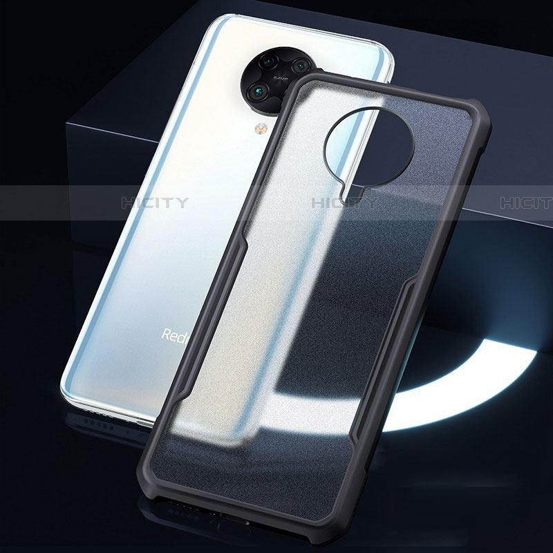 Coque Rebord Contour Silicone et Vitre Transparente Miroir Housse Etui H01 pour Xiaomi Poco F2 Pro Noir Plus