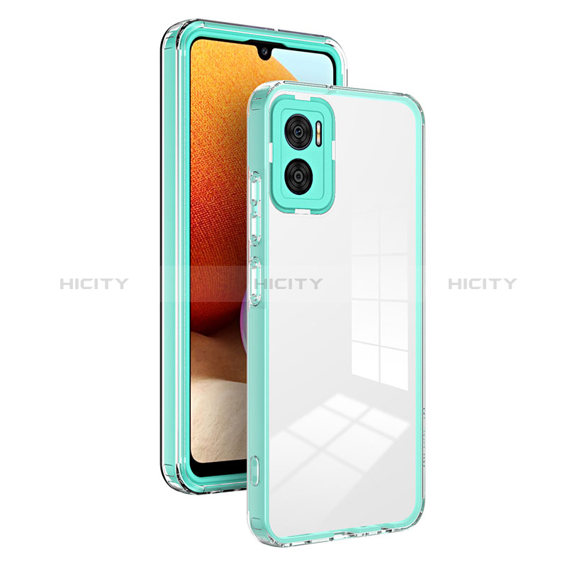 Coque Rebord Contour Silicone et Vitre Transparente Miroir Housse Etui H01P pour Motorola Moto E22 Plus