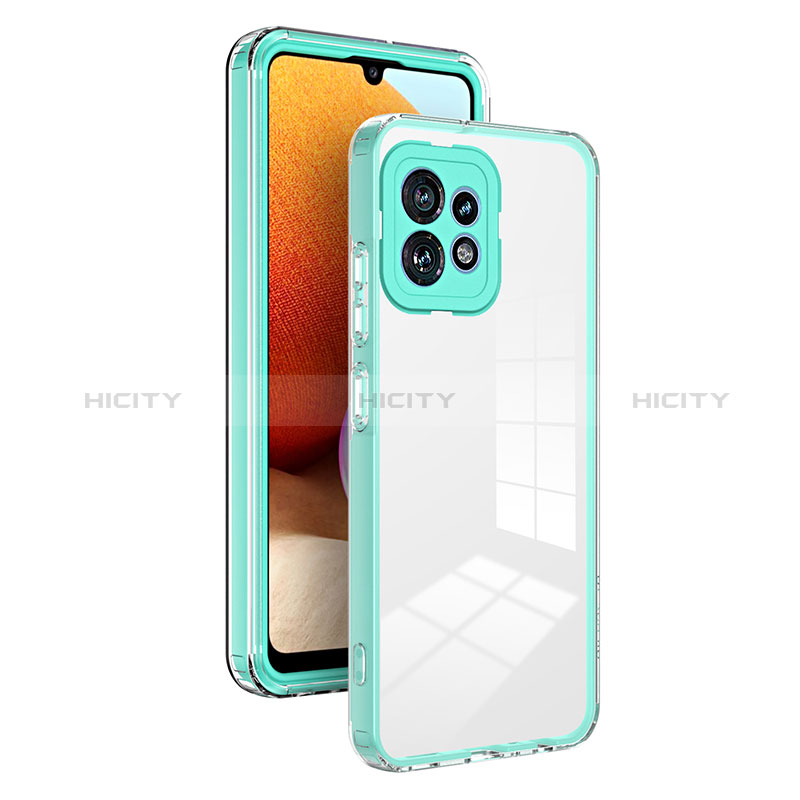 Coque Rebord Contour Silicone et Vitre Transparente Miroir Housse Etui H01P pour Motorola Moto Edge 40 Pro 5G Plus