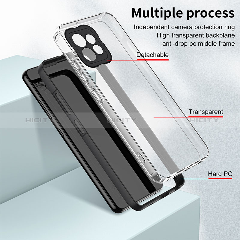 Coque Rebord Contour Silicone et Vitre Transparente Miroir Housse Etui H01P pour Motorola Moto Edge Plus (2023) 5G Plus