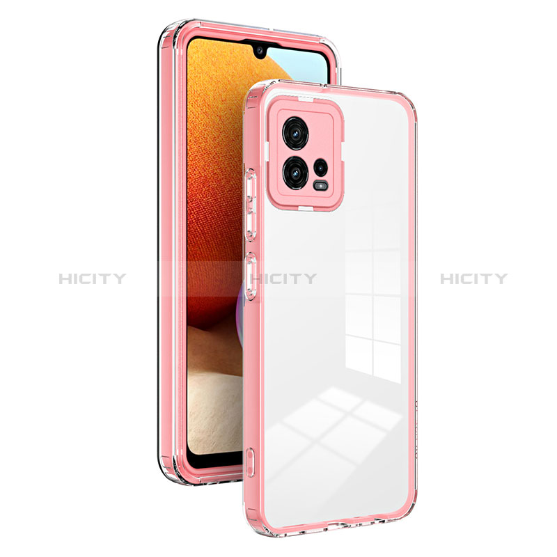 Coque Rebord Contour Silicone et Vitre Transparente Miroir Housse Etui H01P pour Motorola Moto G72 Plus