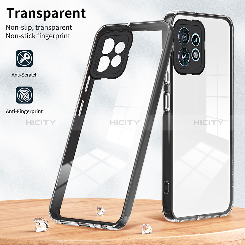 Coque Rebord Contour Silicone et Vitre Transparente Miroir Housse Etui H01P pour Motorola Moto X40 5G Plus