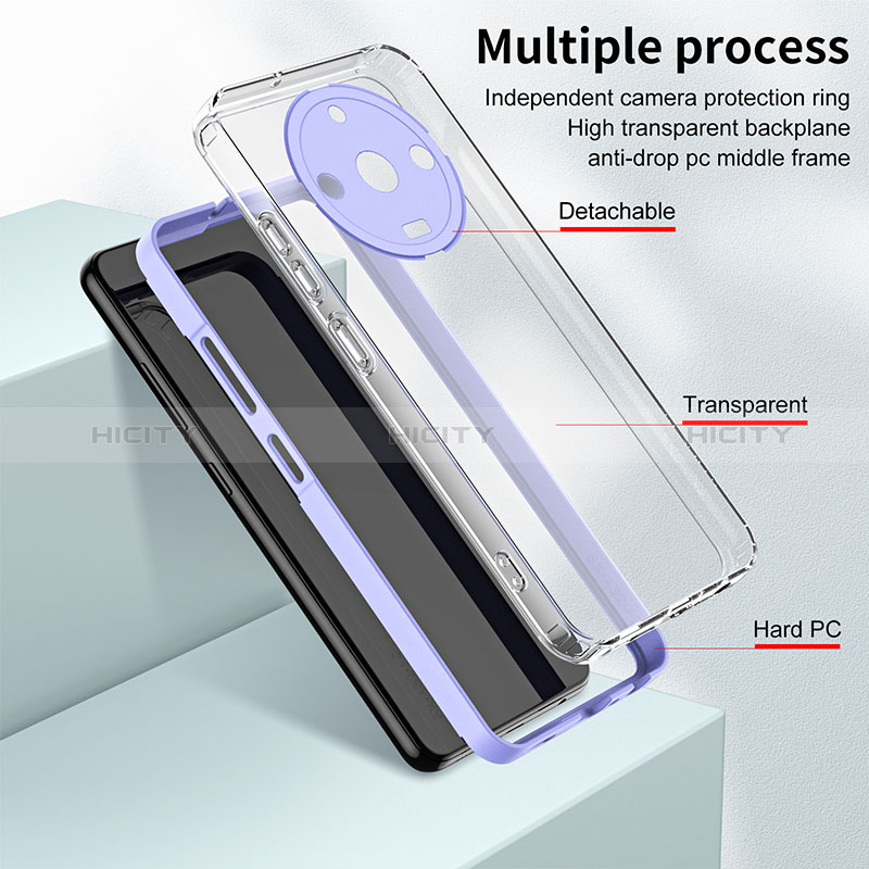 Coque Rebord Contour Silicone et Vitre Transparente Miroir Housse Etui H01P pour Realme 11 Pro 5G Plus