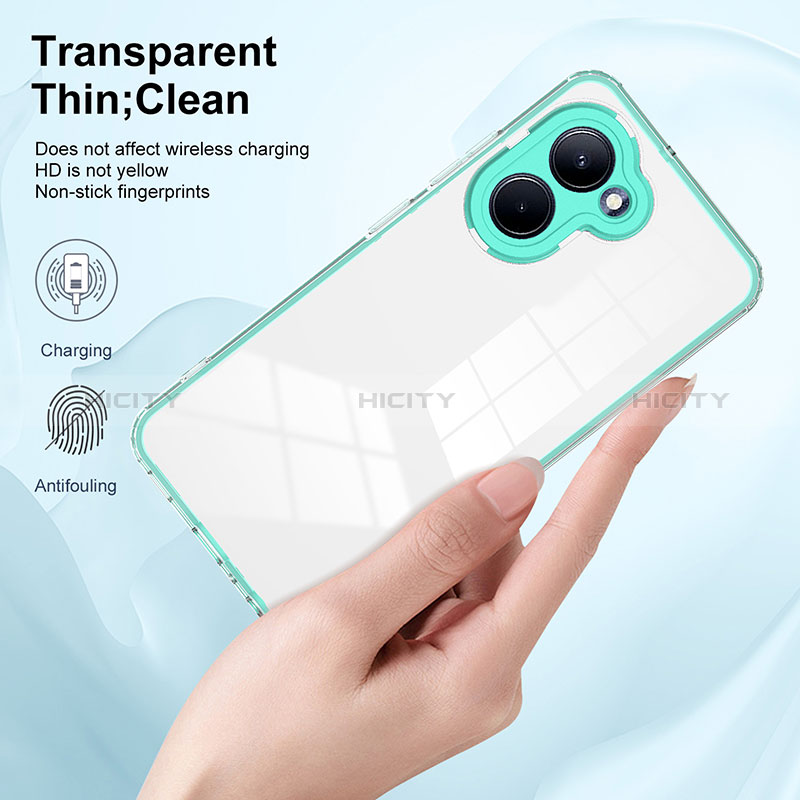 Coque Rebord Contour Silicone et Vitre Transparente Miroir Housse Etui H01P pour Realme C33 (2023) Plus