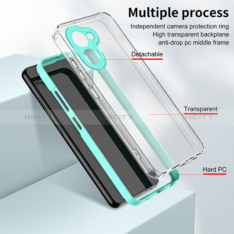 Coque Rebord Contour Silicone et Vitre Transparente Miroir Housse Etui H01P pour Realme C33 (2023) Plus