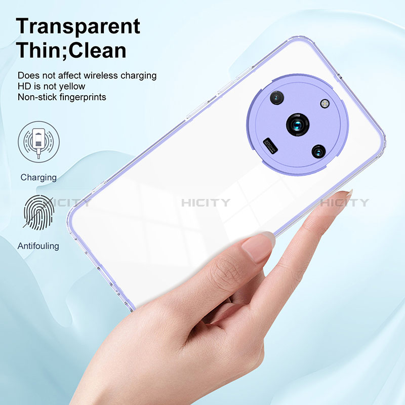 Coque Rebord Contour Silicone et Vitre Transparente Miroir Housse Etui H01P pour Realme Narzo 60 Pro 5G Plus