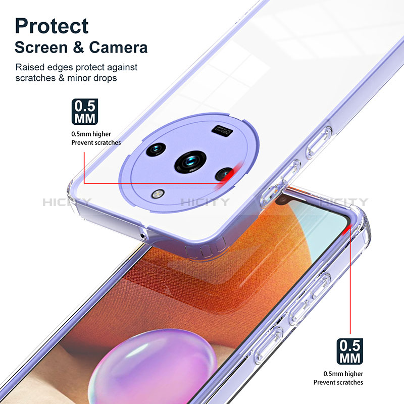 Coque Rebord Contour Silicone et Vitre Transparente Miroir Housse Etui H01P pour Realme Narzo 60 Pro 5G Plus