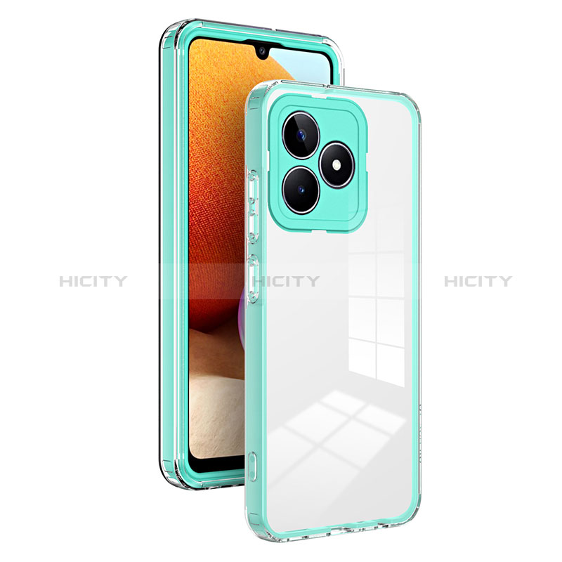 Coque Rebord Contour Silicone et Vitre Transparente Miroir Housse Etui H01P pour Realme Narzo N53 Plus