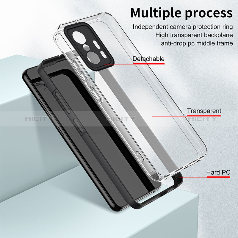 Coque Rebord Contour Silicone et Vitre Transparente Miroir Housse Etui H01P pour Xiaomi Mi 11T 5G Plus