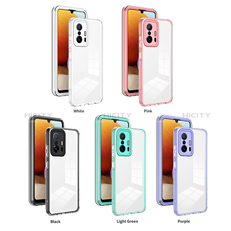 Coque Rebord Contour Silicone et Vitre Transparente Miroir Housse Etui H01P pour Xiaomi Mi 11T Pro 5G Plus