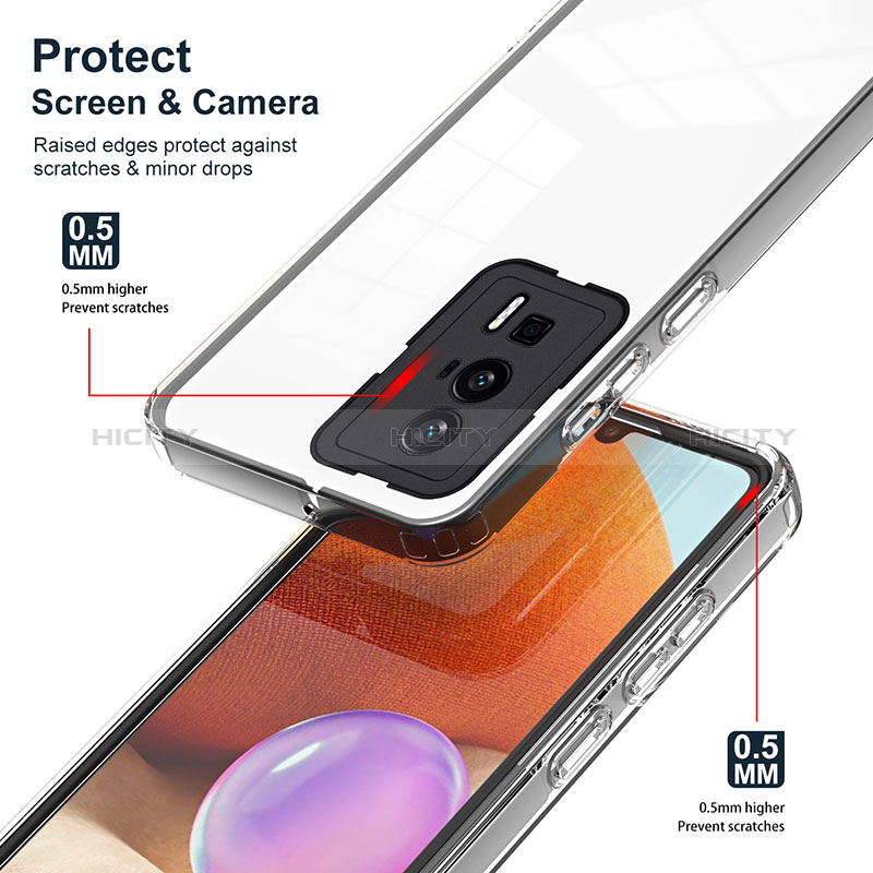 Coque Rebord Contour Silicone et Vitre Transparente Miroir Housse Etui H01P pour Xiaomi Poco F5 Pro 5G Plus