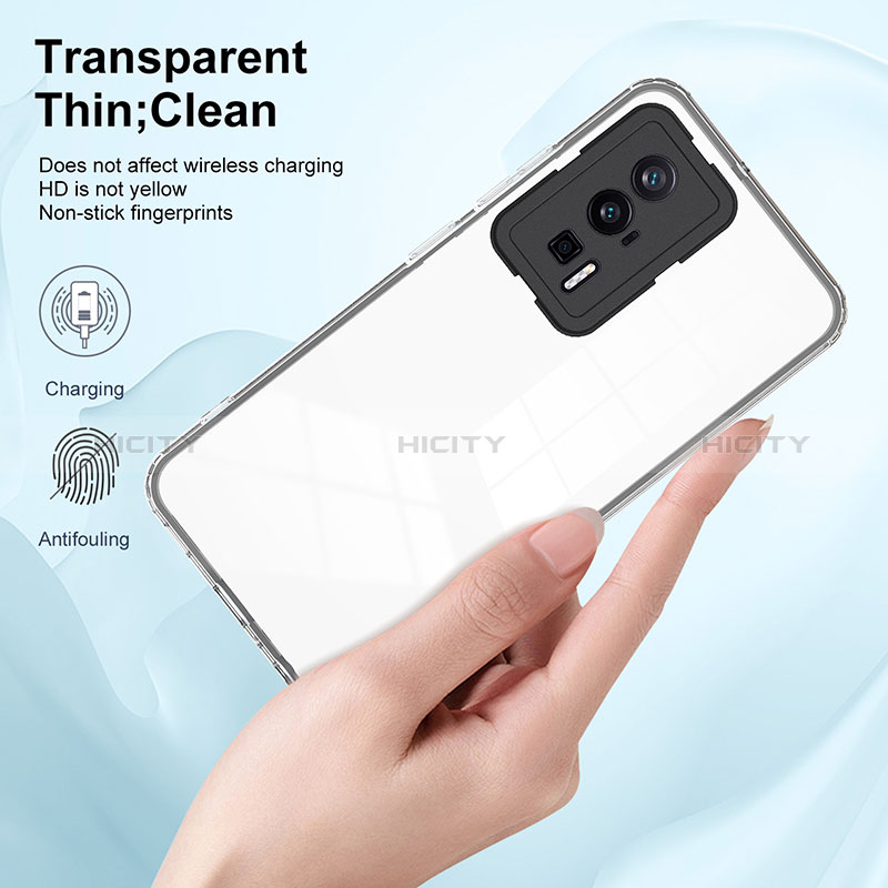 Coque Rebord Contour Silicone et Vitre Transparente Miroir Housse Etui H01P pour Xiaomi Poco F5 Pro 5G Plus