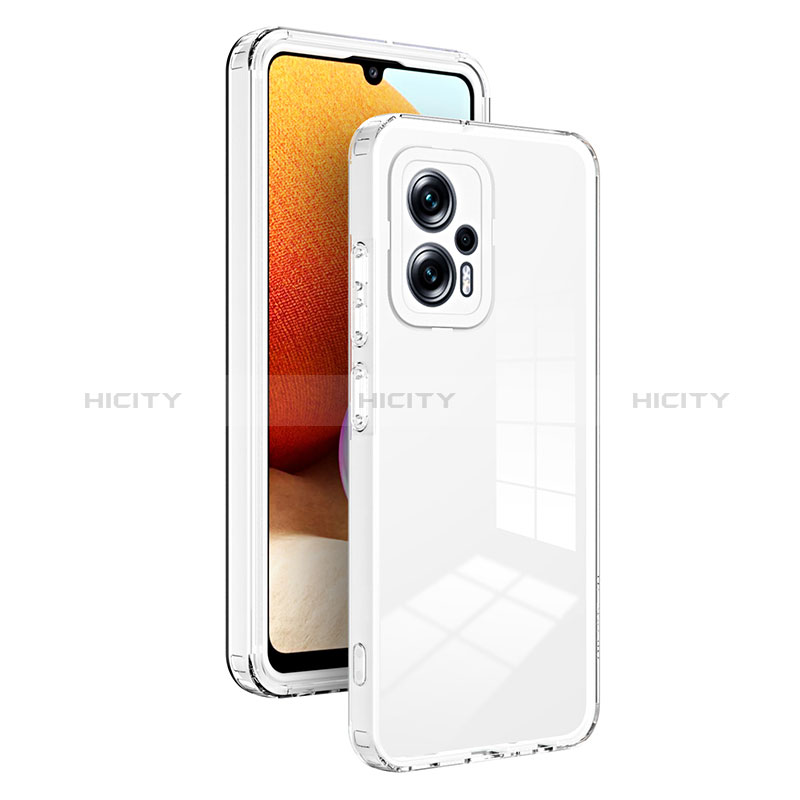 Coque Rebord Contour Silicone et Vitre Transparente Miroir Housse Etui H01P pour Xiaomi Poco X4 GT 5G Blanc Plus