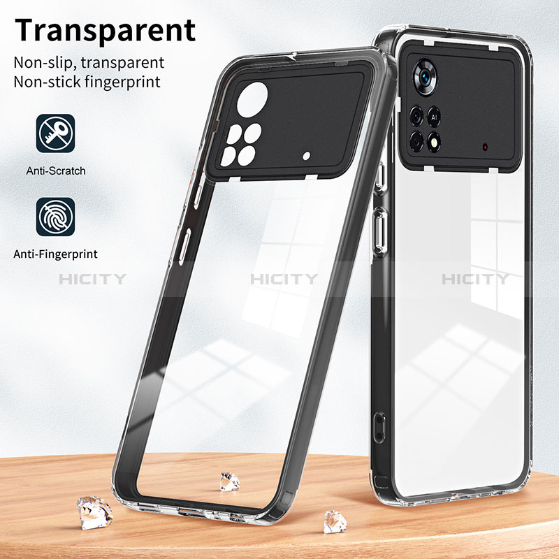 Coque Rebord Contour Silicone et Vitre Transparente Miroir Housse Etui H01P pour Xiaomi Poco X4 Pro 5G Plus