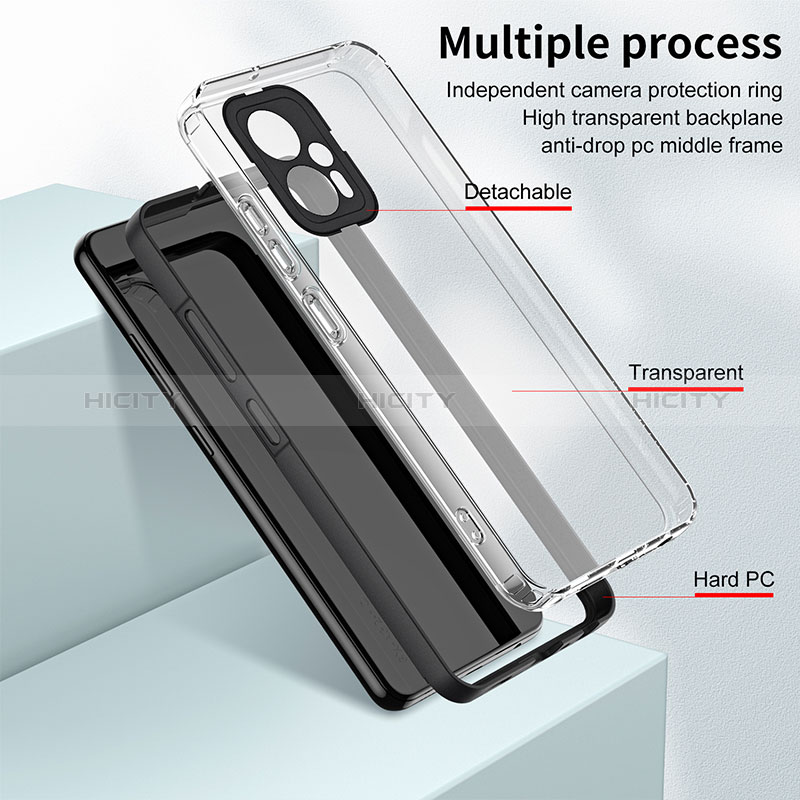 Coque Rebord Contour Silicone et Vitre Transparente Miroir Housse Etui H01P pour Xiaomi Redmi K50i 5G Plus