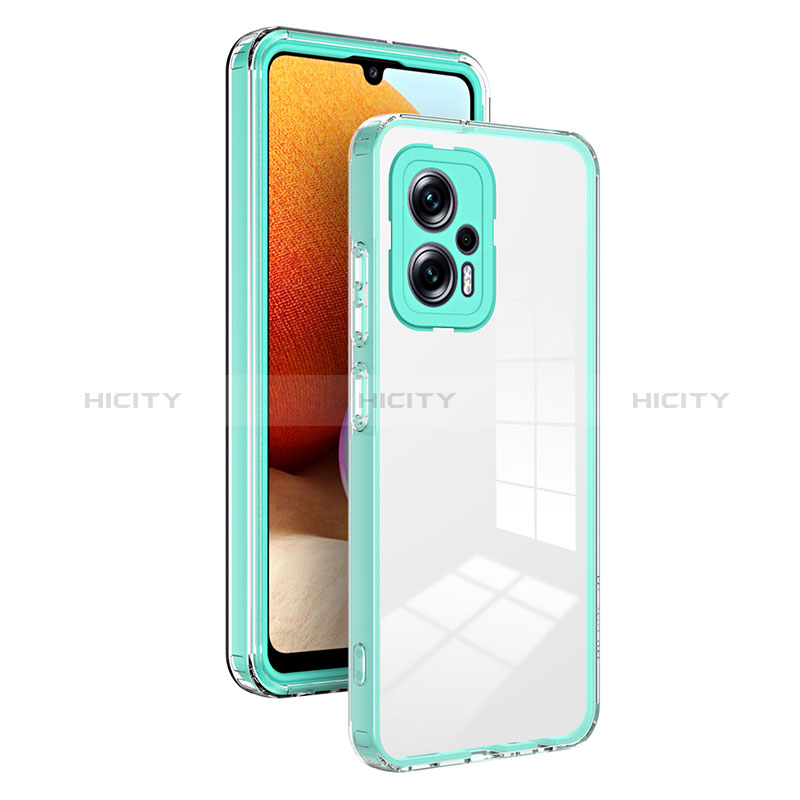 Coque Rebord Contour Silicone et Vitre Transparente Miroir Housse Etui H01P pour Xiaomi Redmi K50i 5G Vert Plus