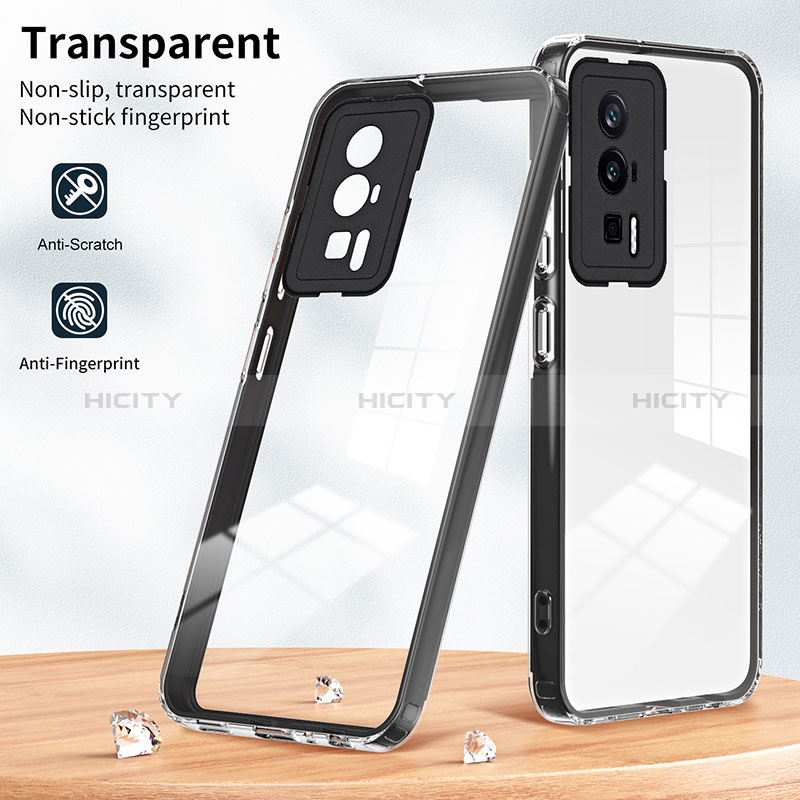 Coque Rebord Contour Silicone et Vitre Transparente Miroir Housse Etui H01P pour Xiaomi Redmi K60 5G Plus