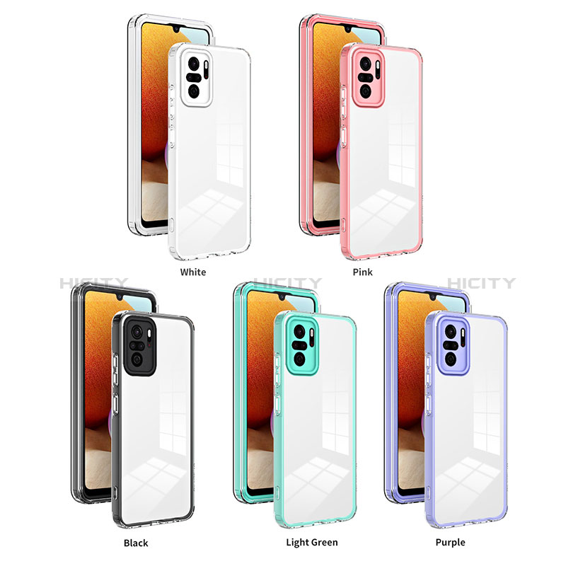 Coque Rebord Contour Silicone et Vitre Transparente Miroir Housse Etui H01P pour Xiaomi Redmi Note 10S 4G Plus