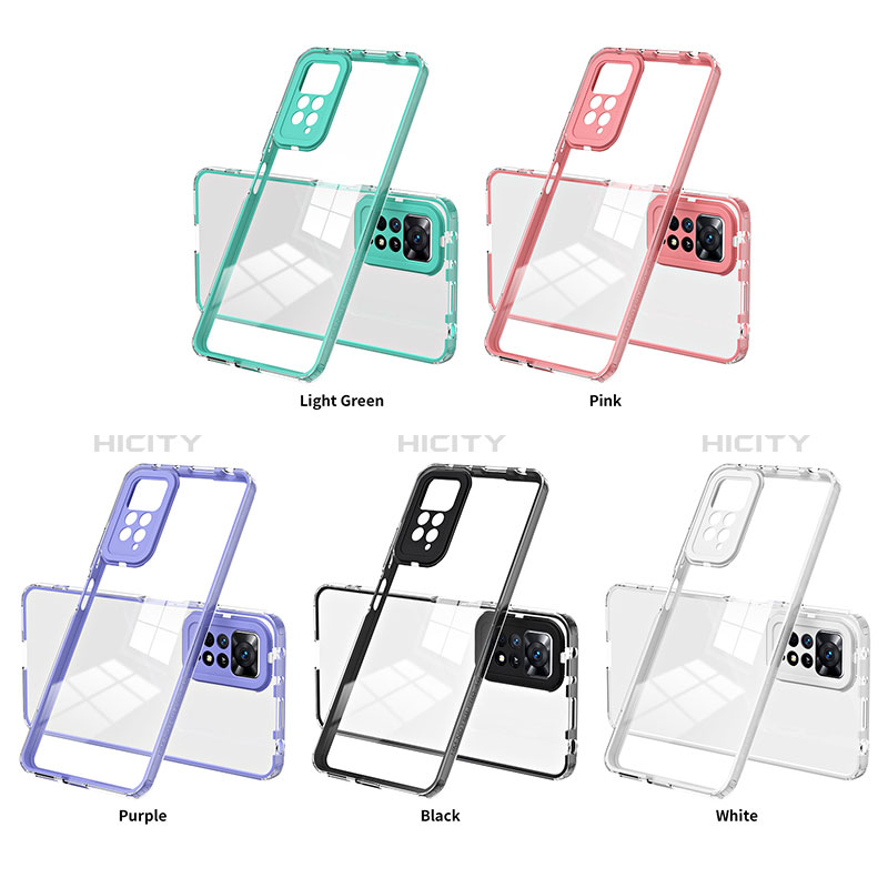 Coque Rebord Contour Silicone et Vitre Transparente Miroir Housse Etui H01P pour Xiaomi Redmi Note 11 4G (2022) Plus