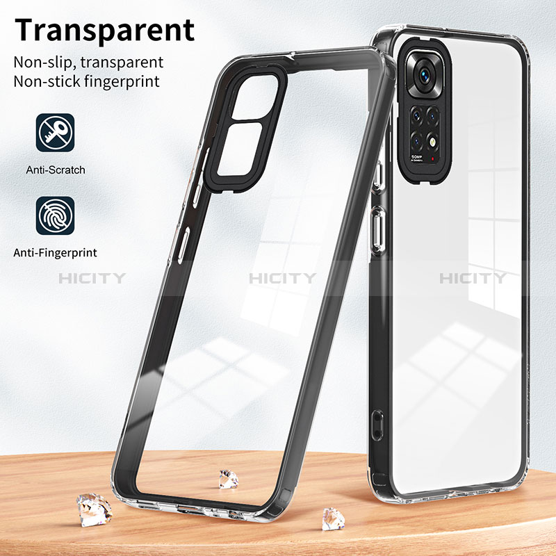 Coque Rebord Contour Silicone et Vitre Transparente Miroir Housse Etui H01P pour Xiaomi Redmi Note 11 4G (2022) Plus