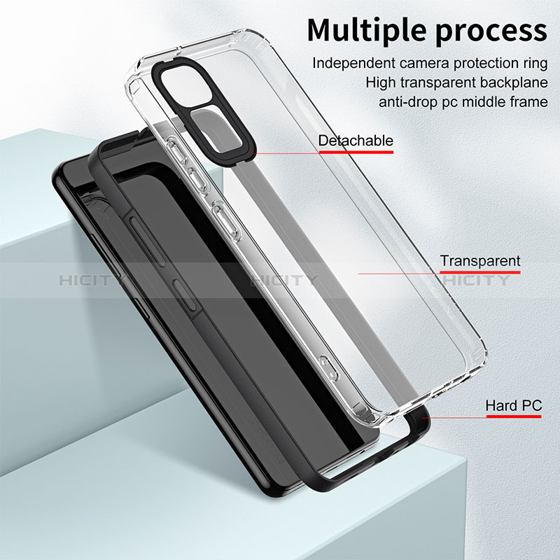 Coque Rebord Contour Silicone et Vitre Transparente Miroir Housse Etui H01P pour Xiaomi Redmi Note 11 4G (2022) Plus