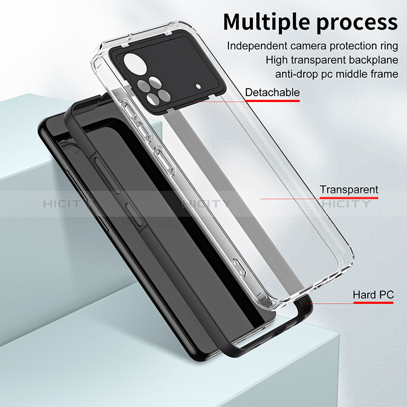 Coque Rebord Contour Silicone et Vitre Transparente Miroir Housse Etui H01P pour Xiaomi Redmi Note 11E Pro 5G Plus