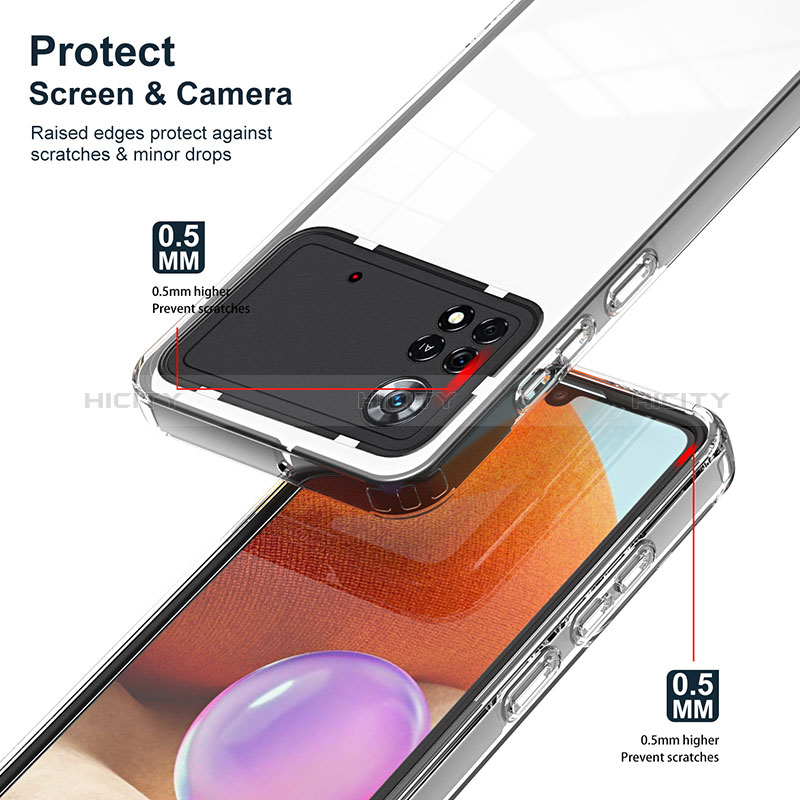 Coque Rebord Contour Silicone et Vitre Transparente Miroir Housse Etui H01P pour Xiaomi Redmi Note 11E Pro 5G Plus