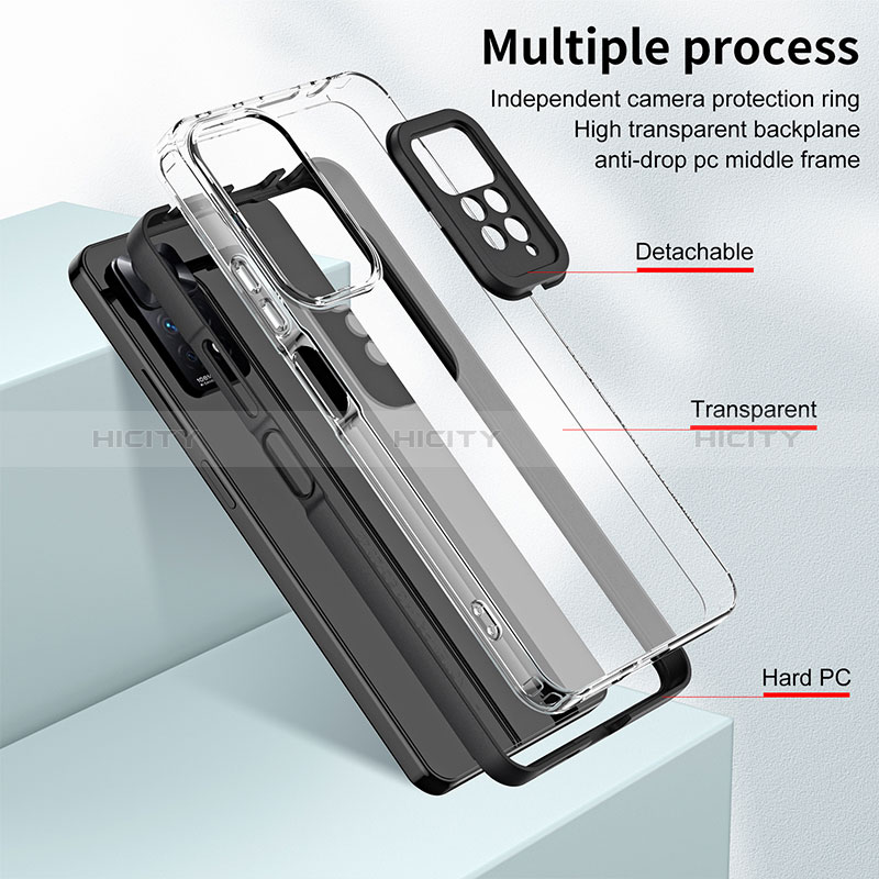 Coque Rebord Contour Silicone et Vitre Transparente Miroir Housse Etui H01P pour Xiaomi Redmi Note 12 Pro 4G Plus