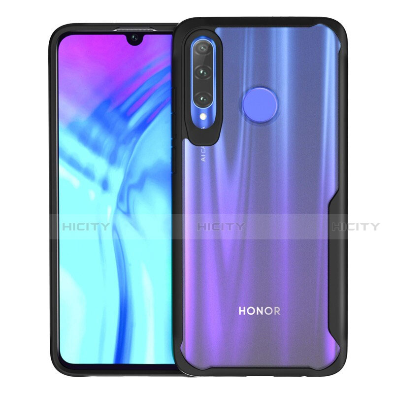 Coque Rebord Contour Silicone et Vitre Transparente Miroir Housse Etui H02 pour Huawei Honor 20 Lite Noir Plus