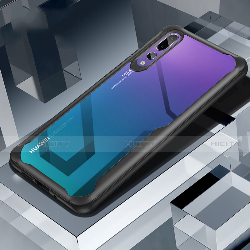 Coque Rebord Contour Silicone et Vitre Transparente Miroir Housse Etui H02 pour Huawei P20 Pro Plus